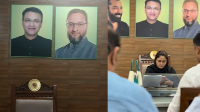 Row erupts in Mumbai civic body after AIMIM chairperson displays husband’s photo in ward office; taken down later