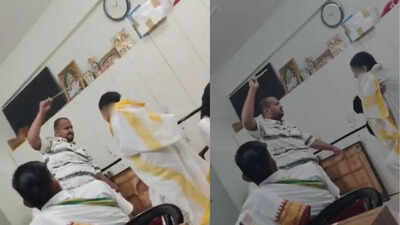 Teacher thrashes student with cane at Ujjain school; probe ordered after video goes viral