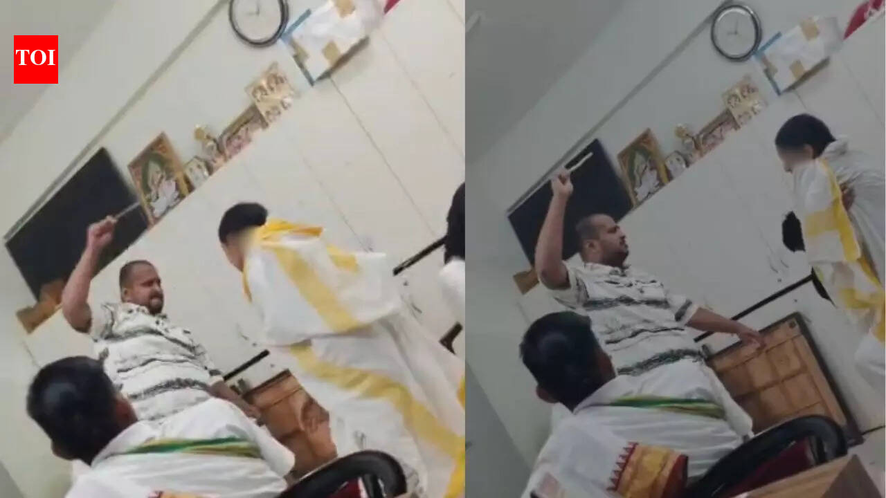 Teacher thrashes student with cane at Ujjain school; probe ordered after video goes viral