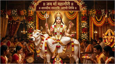 Navratri Ashtami, Maa Mahagauri, worship, fasting, and Kanya Pujan