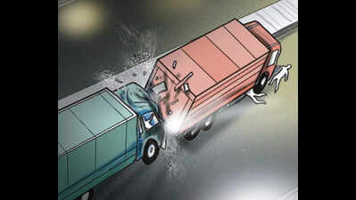 1 killed, 3 injured as truck rams into parked lorry