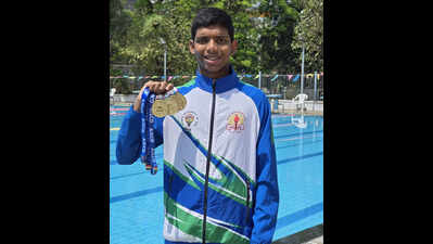 Aahil wins four gold medals, sets two national meet records