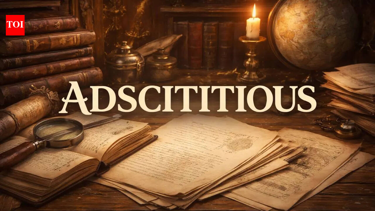 Word of the day: Adscititious
