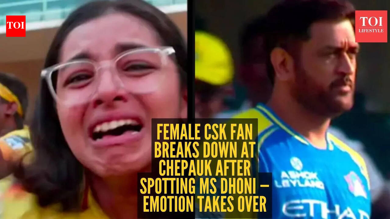 Chepauk erupts as MS Dhoni walks in; female CSK fan breaks down in tears - viral moment melts hearts