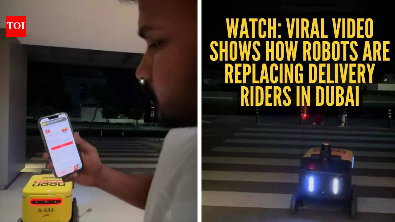 Watch: Viral video shows how robots are replacing delivery riders in Dubai