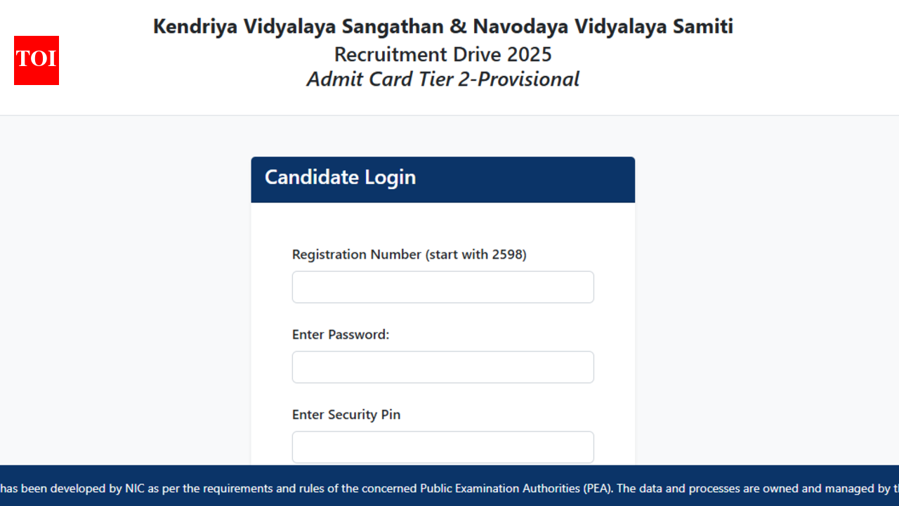 KVS NVS Tier 2 admit card 2026 released: Direct link to download hall ticket here