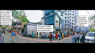 As patients walk to washrooms, emergency unit waits for reopening