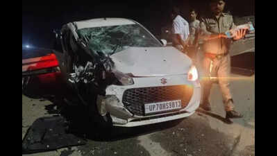 Two killed as two cars collide on Kanpur-Etawah highway