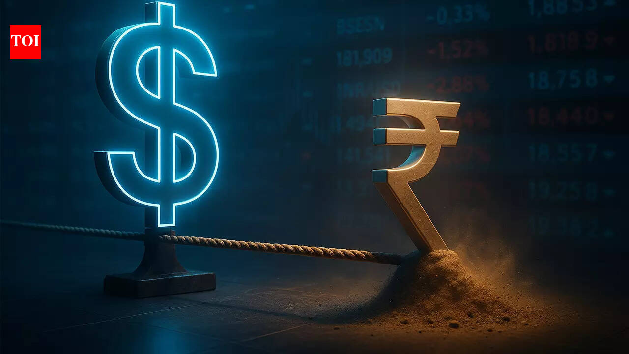 Rupee drops 18 paise to 93.71 versus US dollar in opening trade; after breaching 94 mark this week – The Times of India