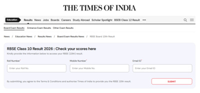  How to check RBSE scores on TOI portal