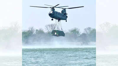 In a first: Chinook deploys army's heavy duty assault bridge
