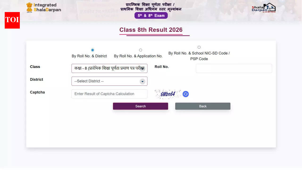 RBSE Class 8 result 2026 released on Shala Darpan, over 12 lakh students clear exams; check direct link here