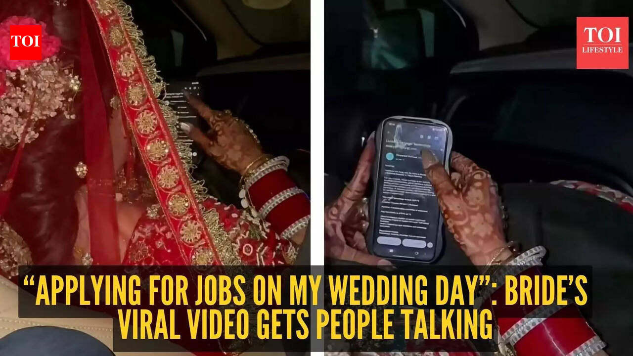 “Applying for jobs on my wedding day”: Bride’s viral video gets people talking