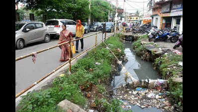 Drain work starts in Hindpiri to tackle waterlogging