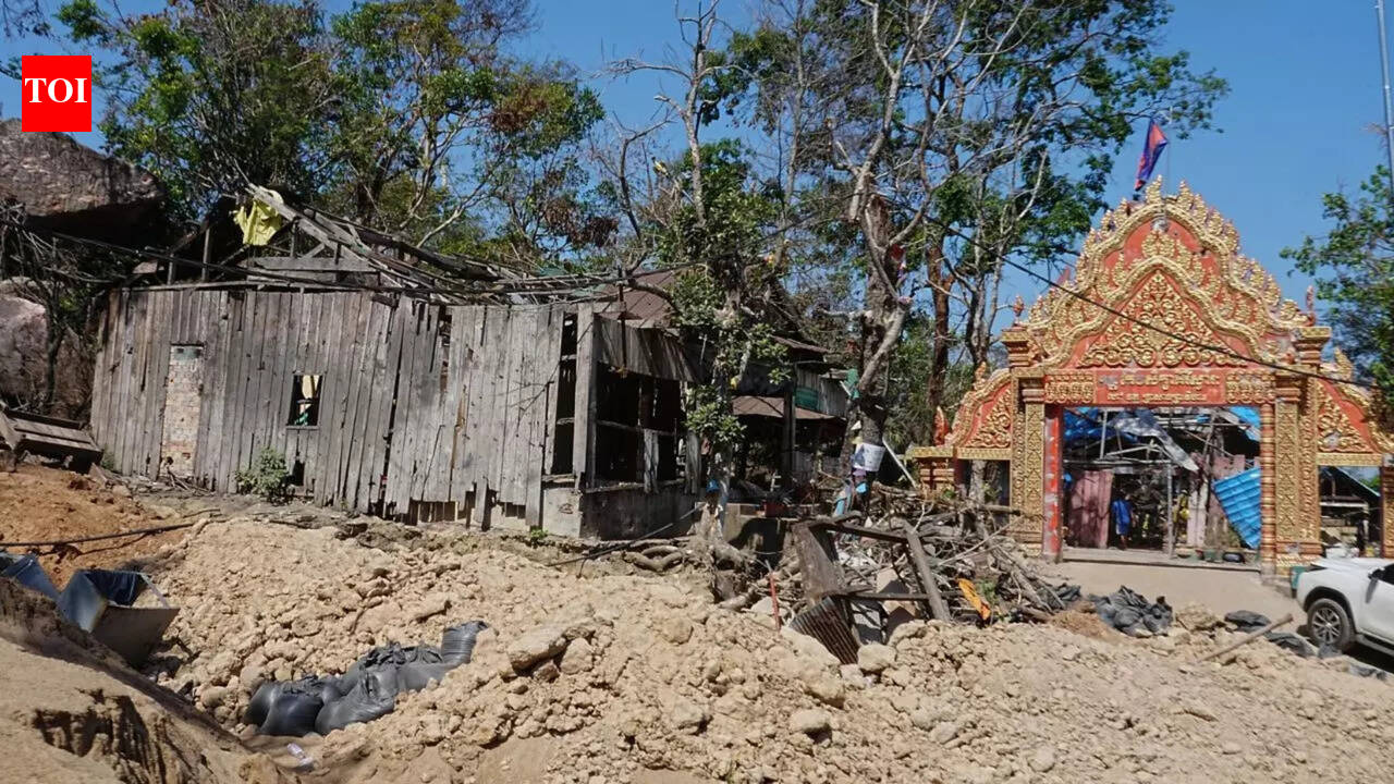 Only wreckage, no tourists: 1,000-year-old Hindu Shiva temple left damaged by Cambodia-Thailand clashes