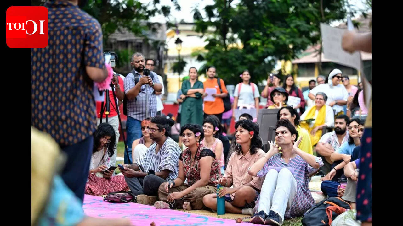 Songs, slogans mark protest against Trans Bill in Panaji