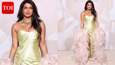 Priyanka Chopra makes a fashion statement in a daring pastel gown at Milan event - PICS