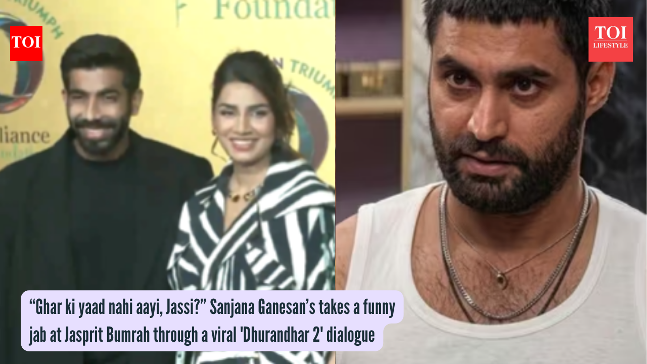 “Ghar ki yaad nahi aayi, Jassi?” Sanjana Ganesan’s takes a funny jab at Jasprit Bumrah through a viral 'Dhurandhar 2' dialogue