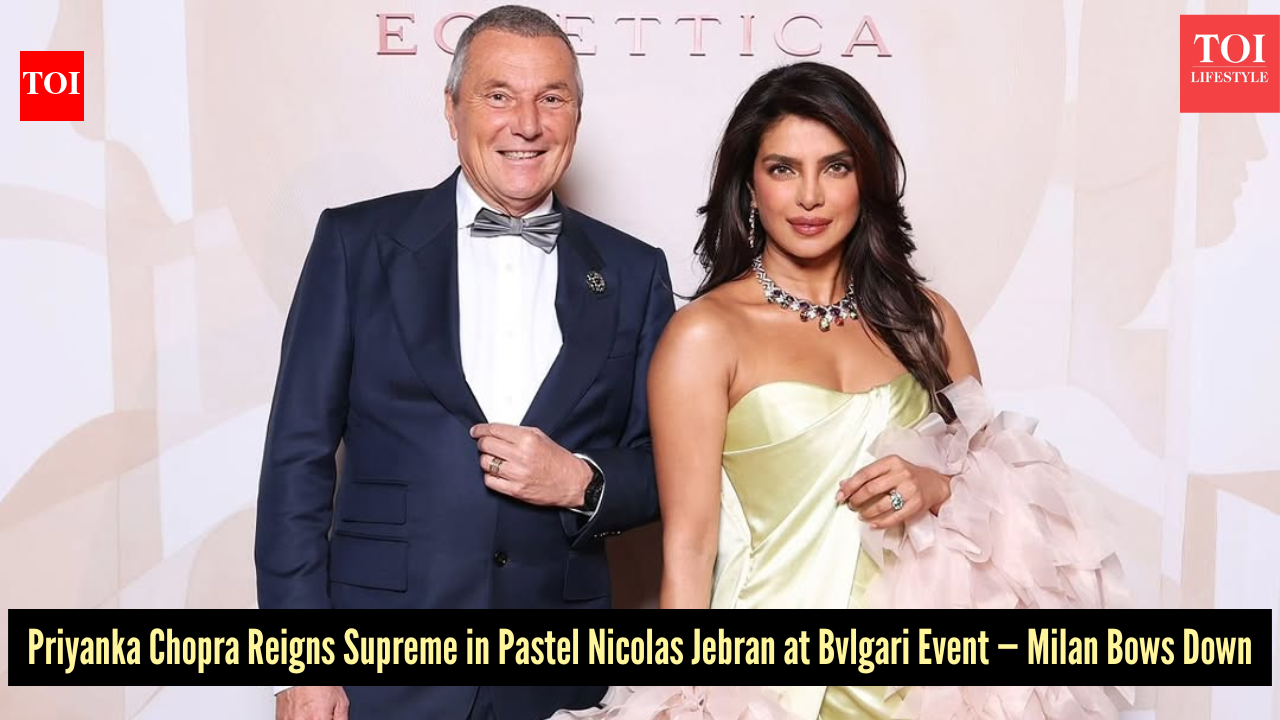Priyanka Chopra delivers a fashion knockout in Nicolas Jebran’s vision at the Bvlgari event leaving Milan speechless