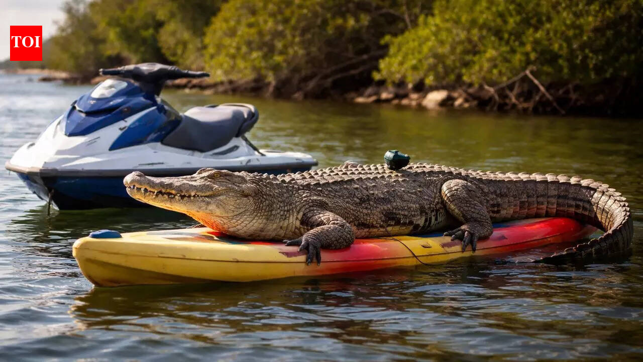 Why crocodiles are shifting from riverbanks to sunbathing on jet skis and kayaks