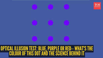 Optical illusion test: Blue, purple or red-- What's the colour of this dot and the science behind it