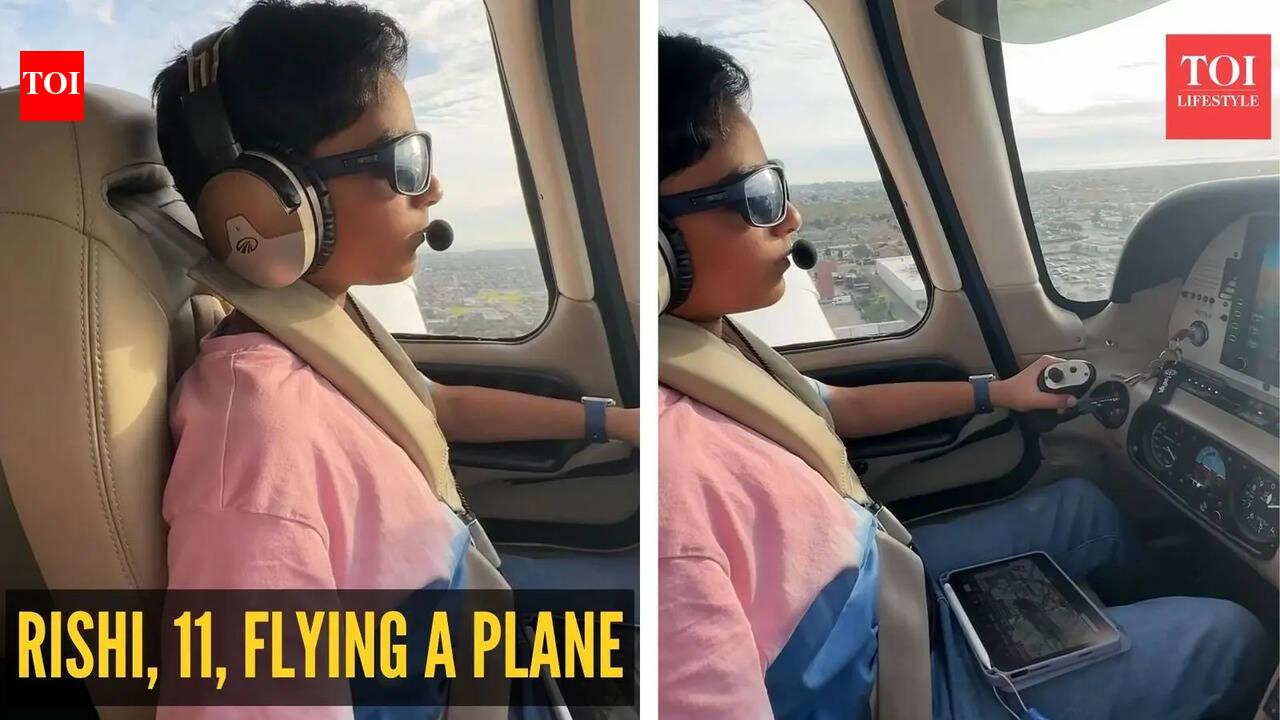 Rishi: Too young to drive, but flying a plane: 11-year-old’s video goes ...