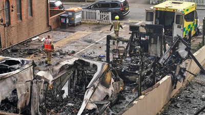 UK police arrest 2 men over arson attack on ambulances belonging to a Jewish charity