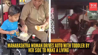 Husband left her, but she kept going: Maharashtra woman drives auto with toddler by her side to make a living