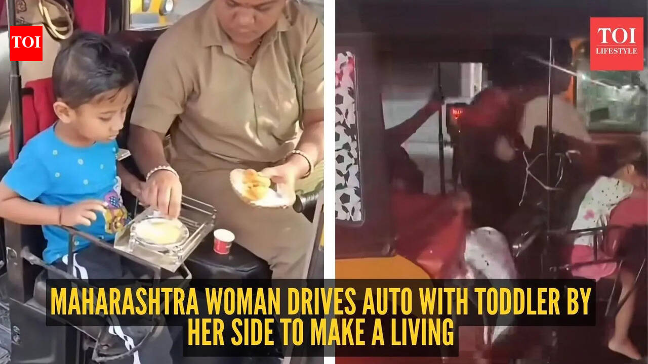 Husband left her, but she kept going: Maharashtra woman drives auto with toddler by her side to make a living