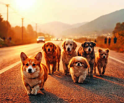 Homeward bound, China edit: 7 dogs make 17kms journey back home