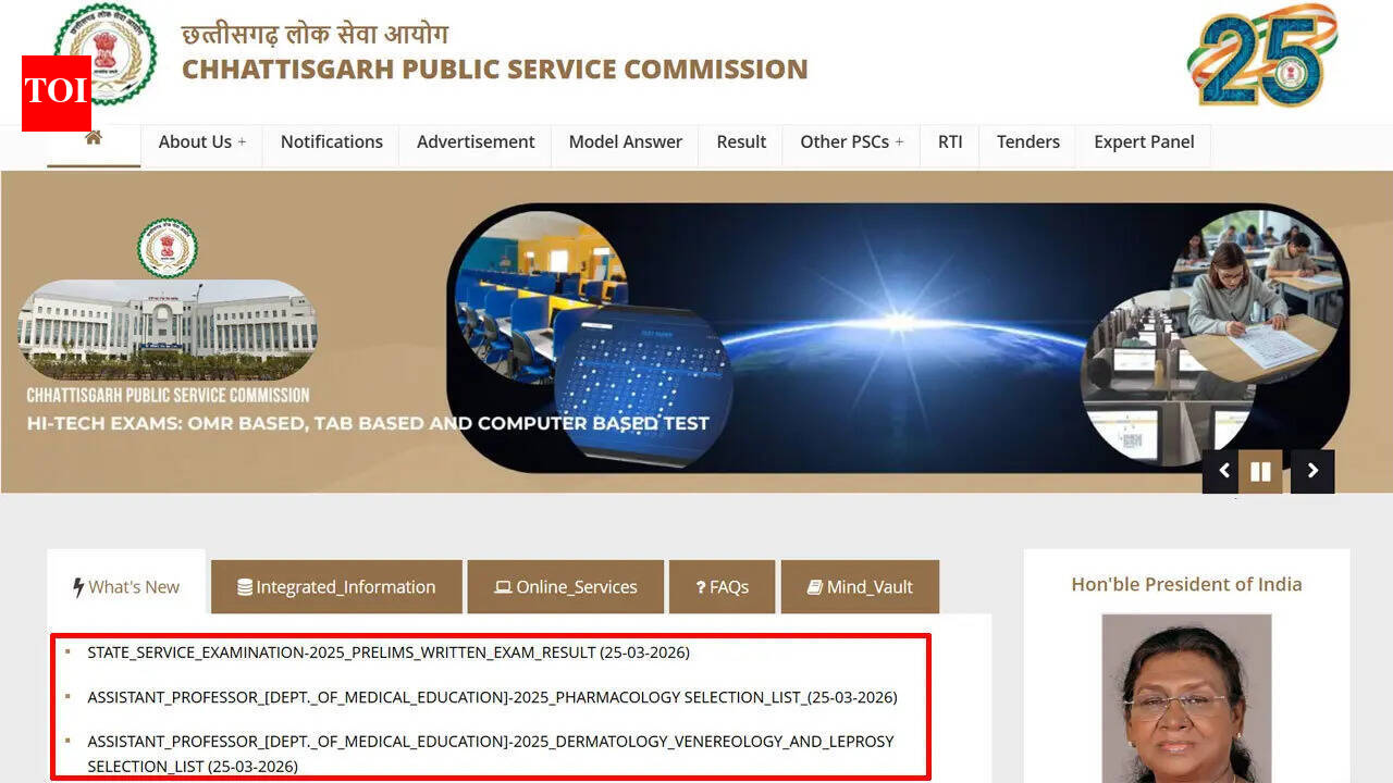 CGPSC SSE Pre 2025 result announced at psc.cg.gov.in, 3921 candidates qualify for May 2026 main examination