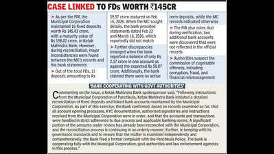 Panchkula civic body hit by ‘FD scam’, FIR against officials of private bank