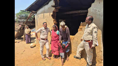 Tribal family of three rescued minutes before elephants flatten house in Chhattisgarh's Jashpur