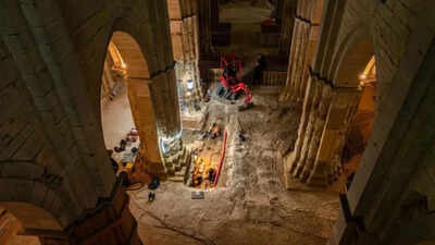 London shock discovery: Hidden staircase beneath historic church leads to sealed vault of coffins