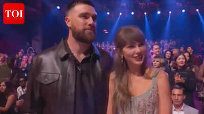 Taylor Swift and Travis Kelce make their first joint appearance as an engaged couple at iHeartRadio Music Awards - WATCH