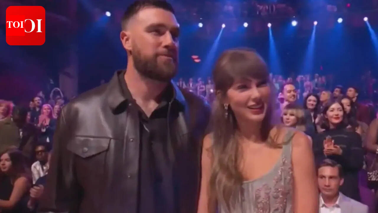 Taylor Swift and Travis Kelce make their first joint appearance as an engaged couple at iHeartRadio Music Awards - WATCH