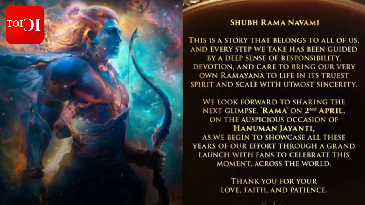 'Ramayana': Ranbir Kapoor's FIRST LOOK as Lord Ram to be unveiled on Hanuman Jayanti, Producer confirms