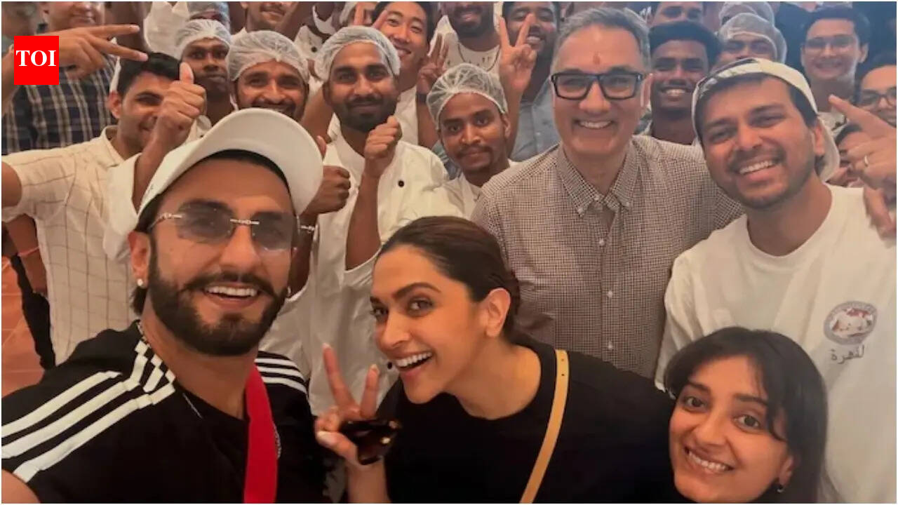 ‘Dhurandhar 2’ star Ranveer Singh and Deepika Padukone dosa date at Chowpatty, couple poses with staff- See pic