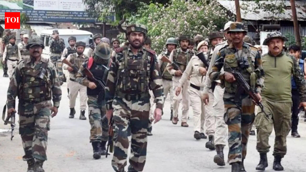 5 arrested after vehicles of security forces set ablaze during protest in Manipur