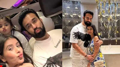 Charu Asopa reunites with ex-husband Rajeev Sen and his mother; daughter Ziana gets teary-eyed