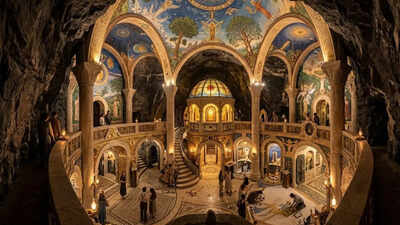 100 feet deep! The Italian temple was built by 500 people, and they kept it secret for 16 years