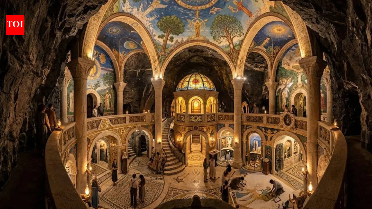 100 feet deep! The Italian temple was built by 500 people, and they kept it secret for 16 years