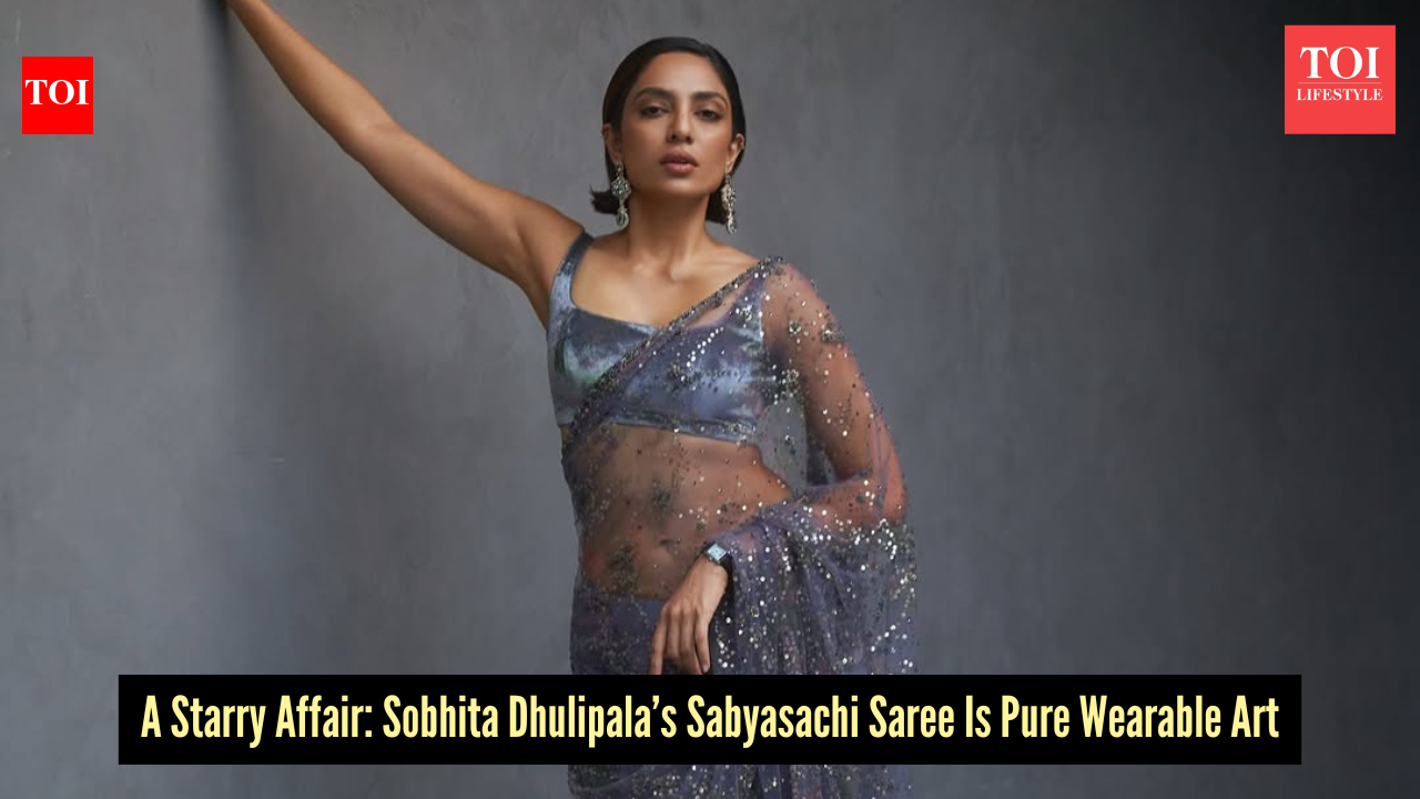Sobhita Dhulipala’s Sabyasachi saree looks like a couture ode to Van Gogh’s ‘The Starry Night’