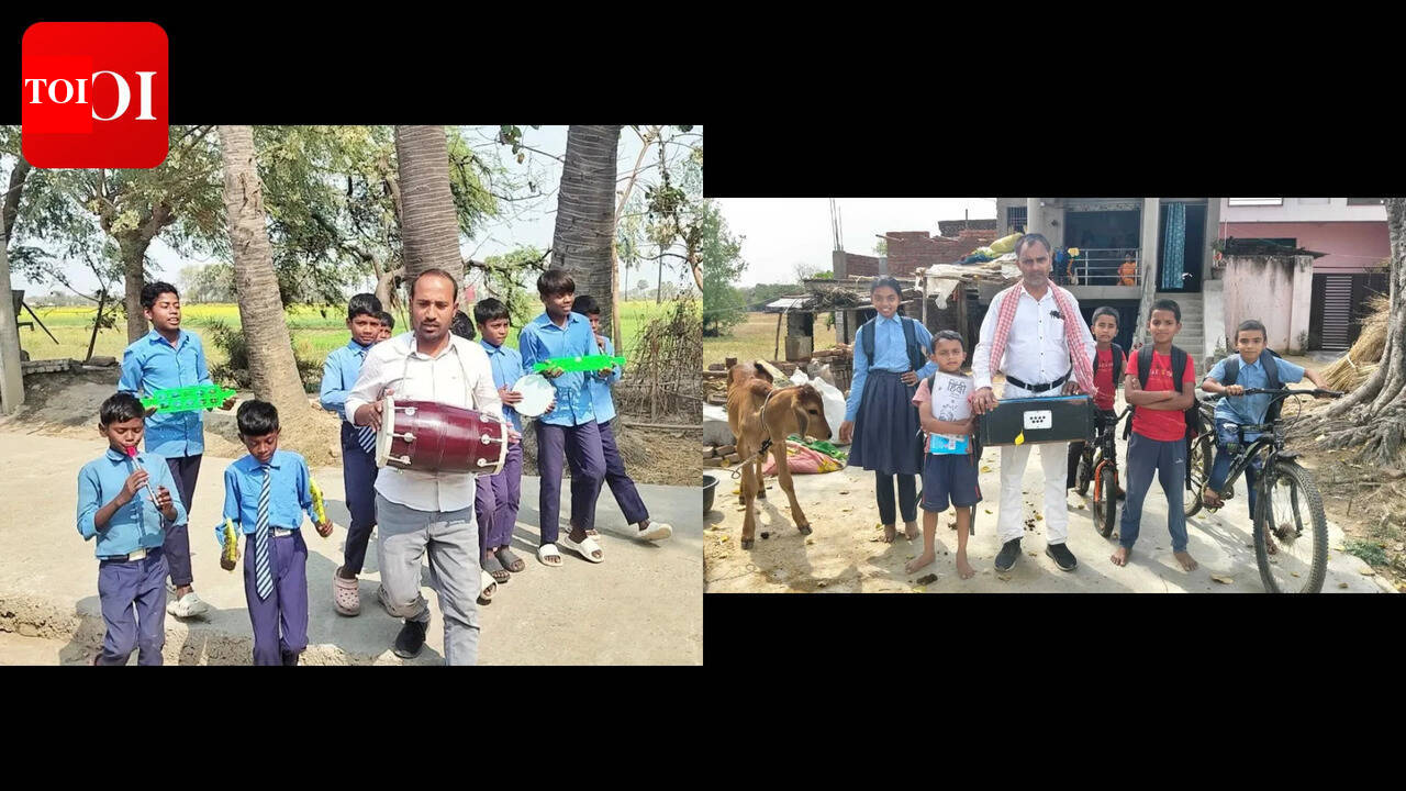 Teachers use music to bring children back to school in Gaya
