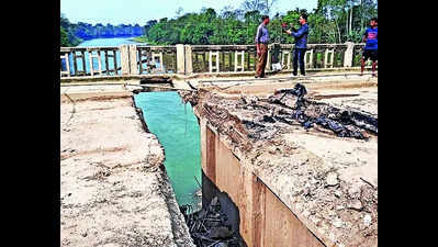 Gammon bridge collapses in Sivasagar, halts NH-37 traffic