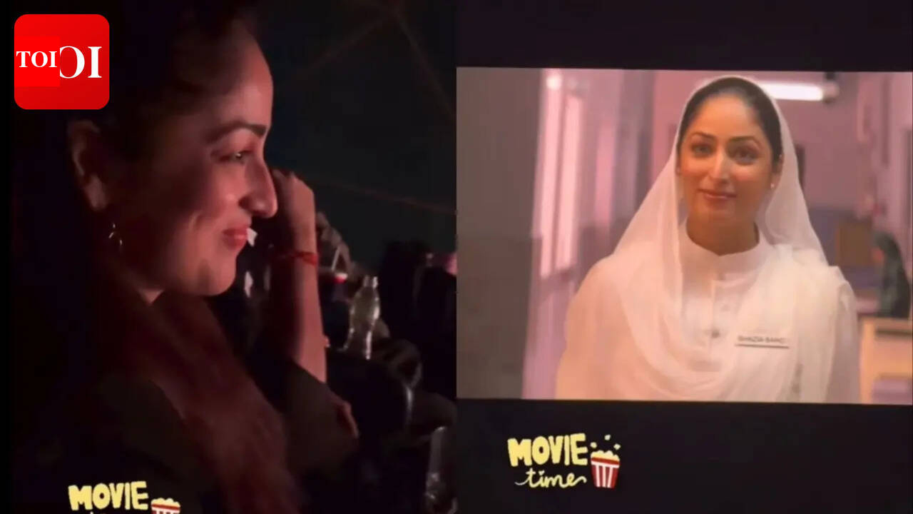 Yami Gautam watches 'Dhurandhar: The Revenge' in theatres as it crosses Rs 1,100 crore; blushes as her scene plays on big screen - WATCH