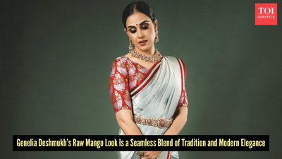 Genelia Deshmukh elevates heritage dressing in a sophisticated Raw Mango saree with kamarbandh