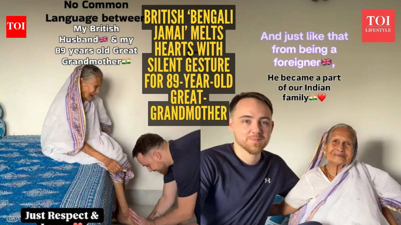 British ‘Bengali Jamai’ touches 89-year-old grandmother’s feet, internet calls it ‘pure love’