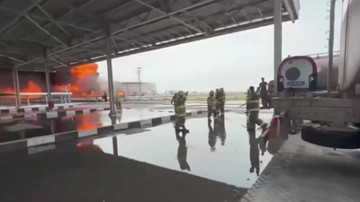 Massive blaze at Kuwait airport after Iran drone strike, fuel tanks hit