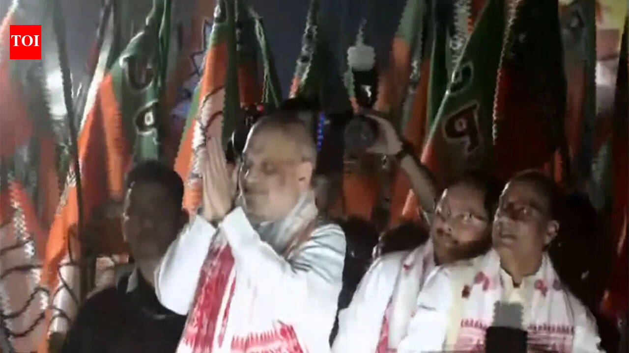 NDA will win 90 Assam seats: Shah at Guwahati roadshow